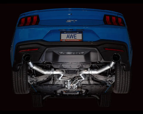 AWE Track Edition Exhaust for S650 Ford Mustang GT Fastback - Dual Diamond Black Tips (3020-33650)