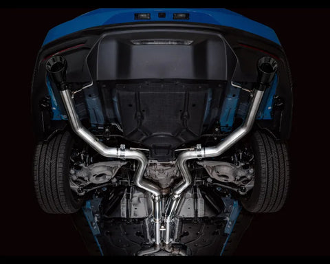 AWE Track Edition Exhaust for S650 Ford Mustang GT Fastback - Dual Diamond Black Tips (3020-33650)