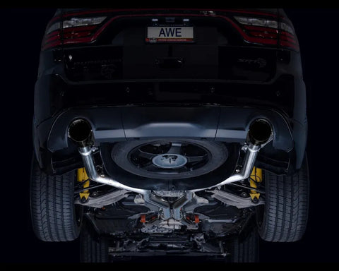 AWE Track Edition Exhaust for Dodge Durango 6.4 / 6.2 SC - Diamond Black Tips (3020-33952)