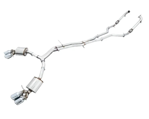 AWE Touring Edition Exhaust for Audi B9 S5 Sportback - Non-Resonated - Chrome Silver 102mm Tips (3020-42056)