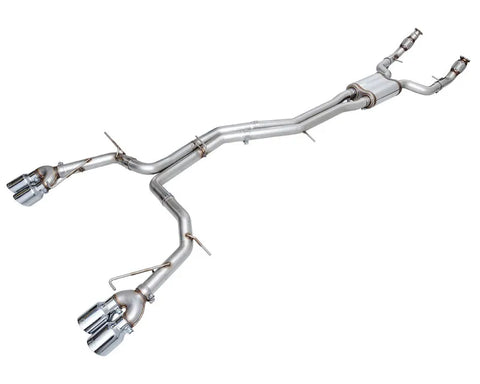 AWE Track Edition Exhaust for Audi C8 S6/S7 - Chrome Silver Tips (3020-42101)