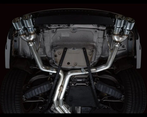 AWE Track Edition Exhaust for Audi C8 S6/S7 - Chrome Silver Tips (3020-42101)