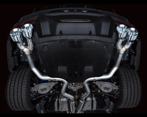 AWE Track Edition Exhaust for S650 Ford Mustang Dark Horse - Quad Chrome Silver Tips (3020-42375)