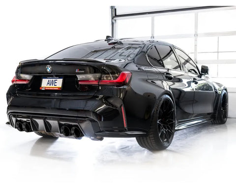 AWE Track Edition Catback Exhaust for BMW G8X M3/M4 - Diamond Black Tips (3020-42482)