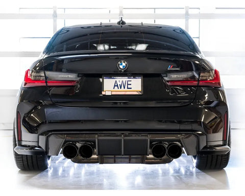 AWE Track Edition Catback Exhaust for BMW G8X M3/M4 - Diamond Black Tips (3020-42482)