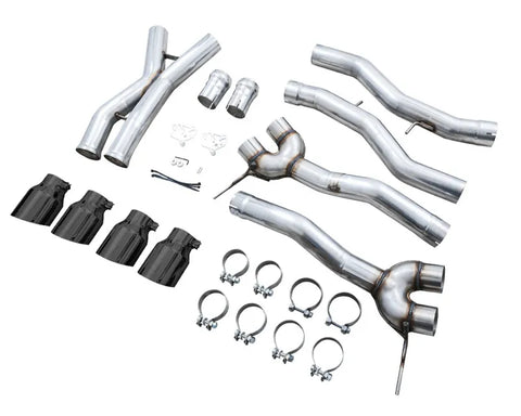 AWE Track Edition Catback Exhaust for BMW G8X M3/M4 - Diamond Black Tips (3020-42482)