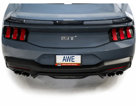 AWE Track Edition Exhaust for S650 Ford Mustang GT Fastback - Quad Chrome Silver Tips (3020-42650)