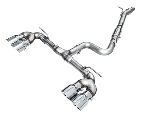 AWE Track Edition Exhaust for Volkswagen MK8 Golf R - Chrome Silver Tips (3020-42658)