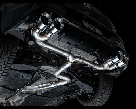 AWE Track Edition Exhaust for Volkswagen MK8 Golf R - Chrome Silver Tips (3020-42658)