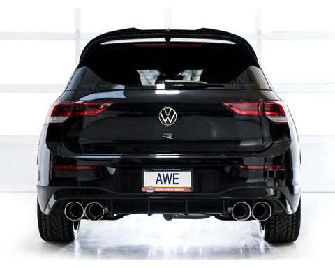AWE Track Edition Exhaust for Volkswagen MK8 Golf R - Chrome Silver Tips (3020-42658)