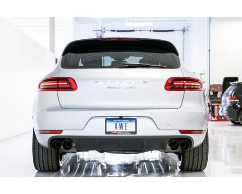 AWE Track Edition Exhaust System for Porsche Macan S / GTS / Turbo - Diamond Black 102mm Tips (3020-43040)