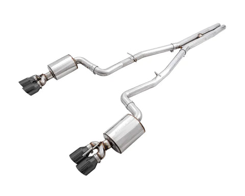 AWE Touring Edition Exhaust for 17+ Challenger 5.7 - Non-Resonated - Diamond Black Quad Tips (3020-43084)