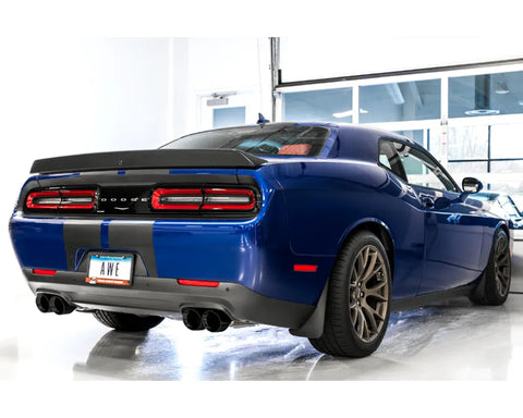 AWE Touring Edition Exhaust for 17+ Challenger 5.7 - Non-Resonated - Diamond Black Quad Tips (3020-43084)