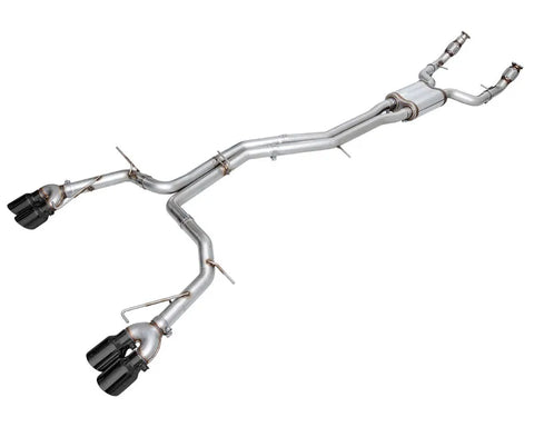 AWE Track Edition Exhaust for Audi C8 S6/S7 - Diamond Black Tips (3020-43109)