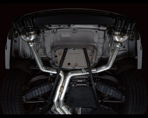 AWE Track Edition Exhaust for Audi C8 S6/S7 - Diamond Black Tips (3020-43109)