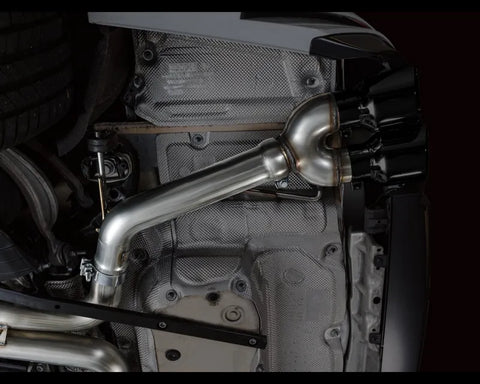 AWE Track Edition Exhaust for Audi C8 S6/S7 - Diamond Black Tips (3020-43109)