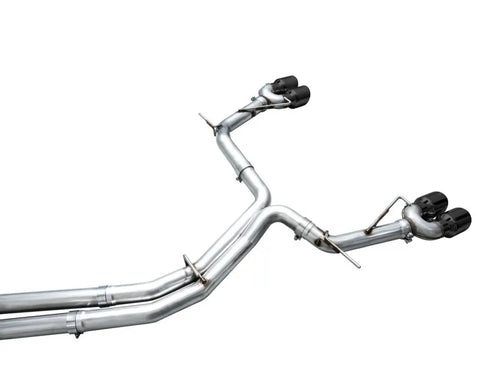 AWE Track Edition Exhaust for Audi C8 S6/S7 - Diamond Black Tips (3020-43109)