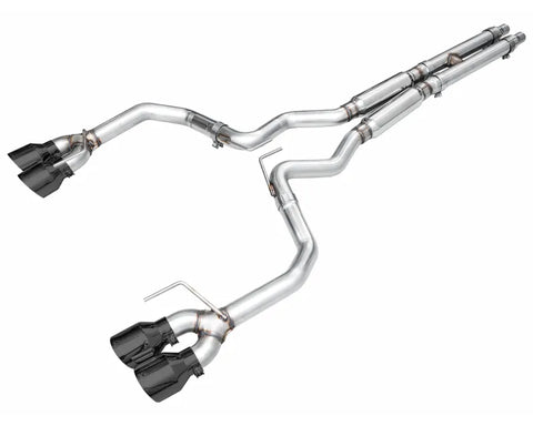AWE Track Edition Exhaust for S650 Ford Mustang Dark Horse - Quad Diamond Black Tips (3020-43375)
