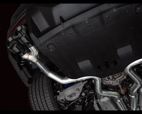AWE Track Edition Exhaust for S650 Ford Mustang Dark Horse - Quad Diamond Black Tips (3020-43375)