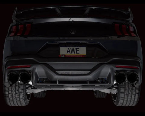 AWE Track Edition Exhaust for S650 Ford Mustang Dark Horse - Quad Diamond Black Tips (3020-43375)