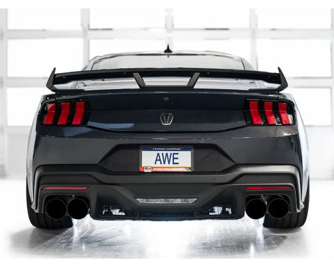 AWE Track Edition Exhaust for S650 Ford Mustang Dark Horse - Quad Diamond Black Tips (3020-43375)
