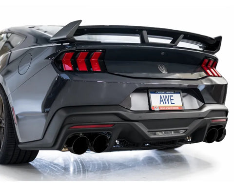 AWE Track Edition Exhaust for S650 Ford Mustang Dark Horse - Quad Diamond Black Tips (3020-43375)