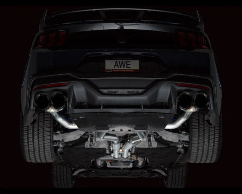 AWE Track Edition Exhaust for S650 Ford Mustang Dark Horse - Quad Diamond Black Tips (3020-43375)