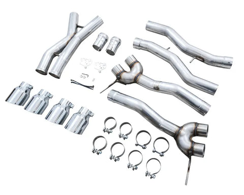 AWE Track Edition Catback Exhaust for BMW G8X M3/M4 - Chrome Silver Tips (3020-43482)