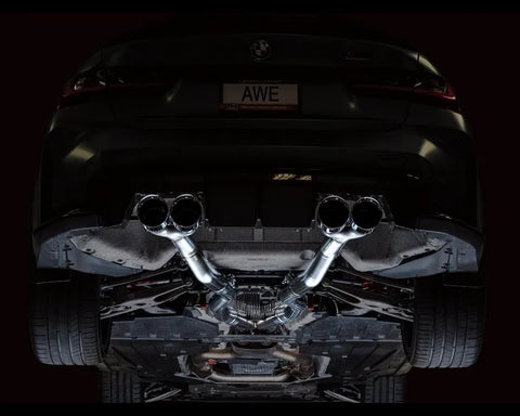 AWE Track Edition Catback Exhaust for BMW G8X M3/M4 - Chrome Silver Tips (3020-43482)