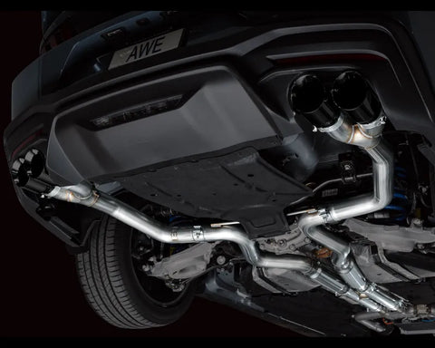 AWE Track Edition Exhaust for S650 Ford Mustang GT Fastback - Quad Diamond Black Tips (3020-43650)