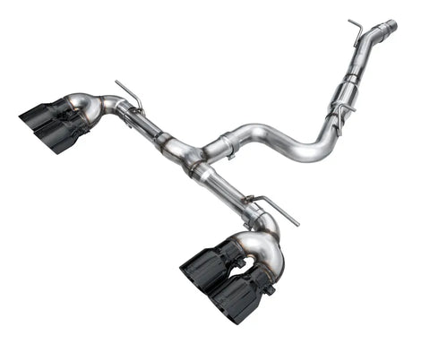 AWE Track Edition Exhaust for Volkswagen MK8 Golf R - Diamond Black Tips (3020-43658)