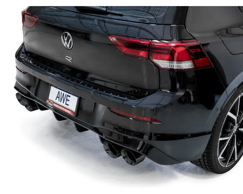 AWE Track Edition Exhaust for Volkswagen MK8 Golf R - Diamond Black Tips (3020-43658)