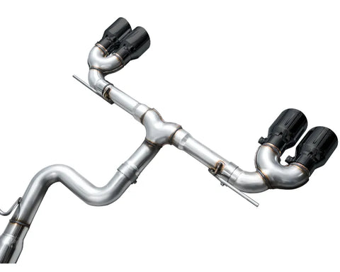 AWE Track Edition Exhaust for Volkswagen MK8 Golf R - Diamond Black Tips (3020-43658)