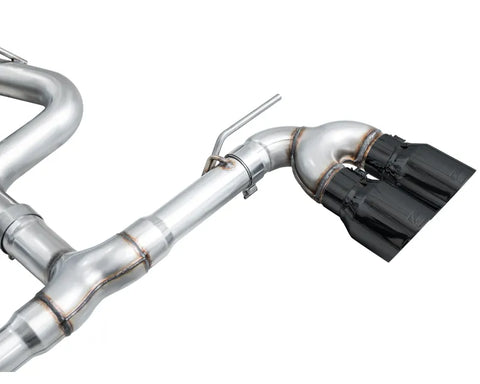 AWE Track Edition Exhaust for Volkswagen MK8 Golf R - Diamond Black Tips (3020-43658)