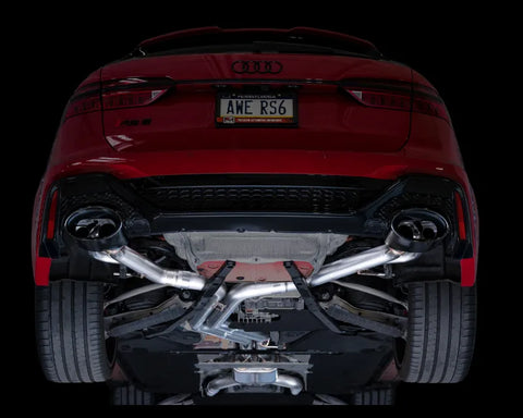 AWE Tuning SwitchPath Exhaust | 3" Diameter | 9.25" Dual Diamond Black RS-Style Tips for Audi C8 RS6 Avant / RS7 (3025-33776)