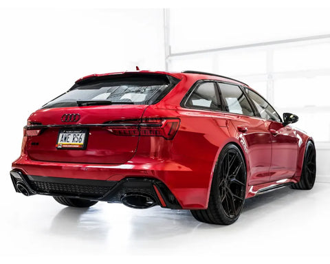 AWE Tuning SwitchPath Exhaust | 3" Diameter | 9.25" Dual Diamond Black RS-Style Tips for Audi C8 RS6 Avant / RS7 (3025-33776)