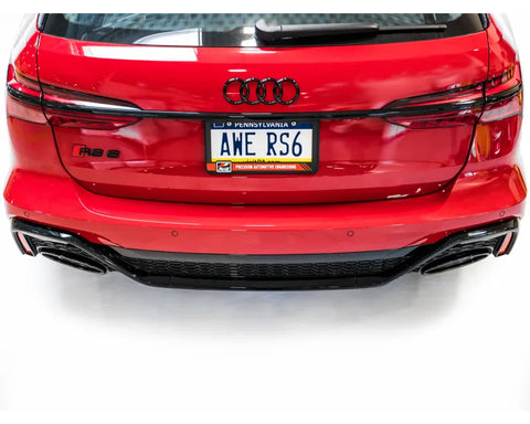 AWE Tuning SwitchPath Exhaust | 3" Diameter | 9.25" Dual Diamond Black RS-Style Tips for Audi C8 RS6 Avant / RS7 (3025-33776)