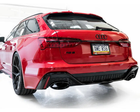 AWE Tuning SwitchPath Exhaust | 3" Diameter | 9.25" Dual Diamond Black RS-Style Tips for Audi C8 RS6 Avant / RS7 (3025-33776)