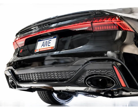 AWE Tuning SwitchPath Exhaust | 3" Diameter | 9.25" Dual Diamond Black RS-Style Tips for Audi C8 RS6 Avant / RS7 (3025-33776)