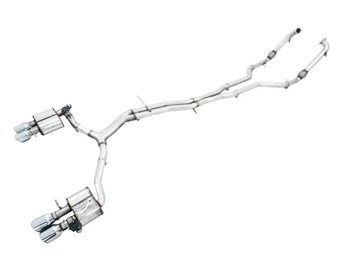 AWE SwitchPath Exhaust for Audi B9 S5 Sportback - Non-Resonated - Chrome Silver 102mm Tips (3025-42042)