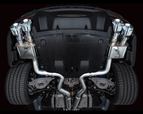 AWE SwitchPath Exhaust for S650 Ford Mustang Dark Horse - Quad Chrome Silver Tips (3025-42375)