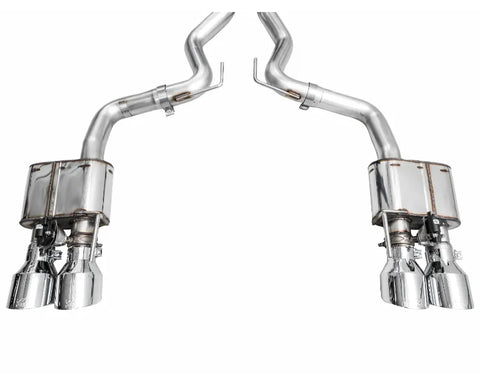 AWE SwitchPath Exhaust for S650 Ford Mustang Dark Horse - Quad Chrome Silver Tips (3025-42375)