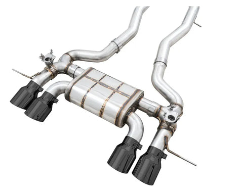 AWE SwitchPath Catback Exhaust for BMW G8X M3/M4 - Diamond Black Tips (3025-42480)