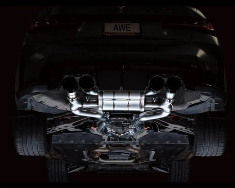 AWE SwitchPath Catback Exhaust for BMW G8X M3/M4 - Diamond Black Tips (3025-42480)