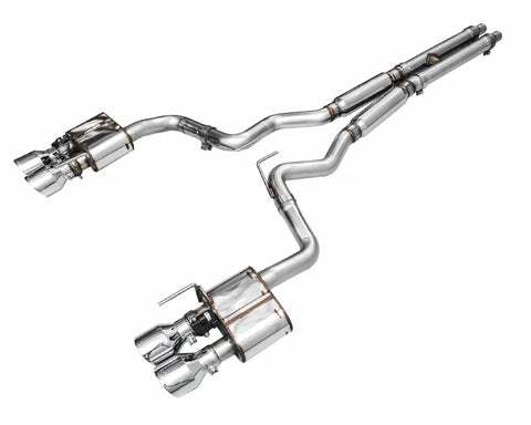 AWE SwitchPath Exhaust for S650 Ford Mustang GT Fastback - Quad Chrome Silver Tips (3025-42650)