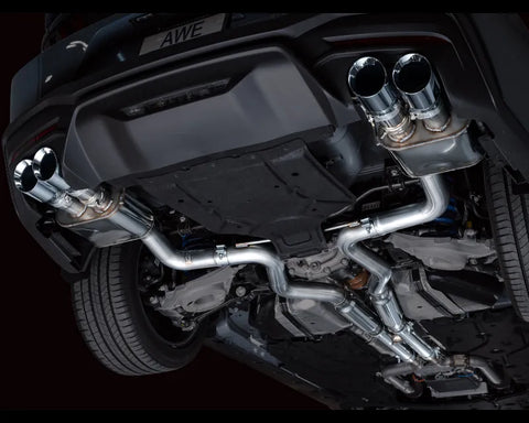 AWE SwitchPath Exhaust for S650 Ford Mustang GT Fastback - Quad Chrome Silver Tips (3025-42650)