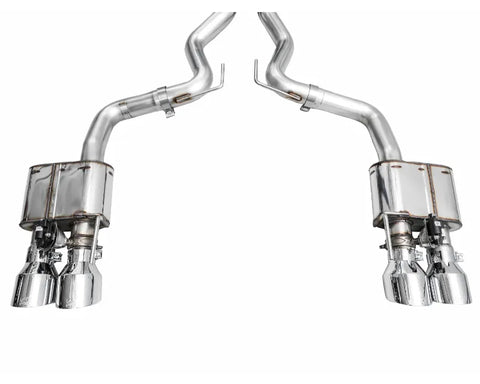 AWE SwitchPath Exhaust for S650 Ford Mustang GT Fastback - Quad Chrome Silver Tips (3025-42650)