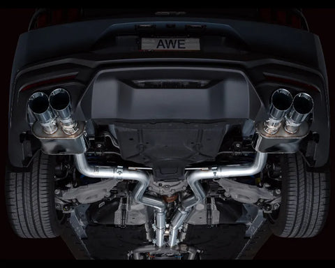 AWE SwitchPath Exhaust for S650 Ford Mustang GT Fastback - Quad Chrome Silver Tips (3025-42650)