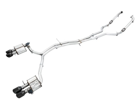 AWE SwitchPath Exhaust for Audi B9 S5 Coupe - Diamond Black 102mm Tips (3025-43042)