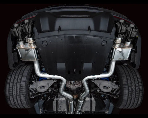 AWE SwitchPath Exhaust for S650 Ford Mustang Dark Horse - Quad Diamond Black Tips (3025-43375)